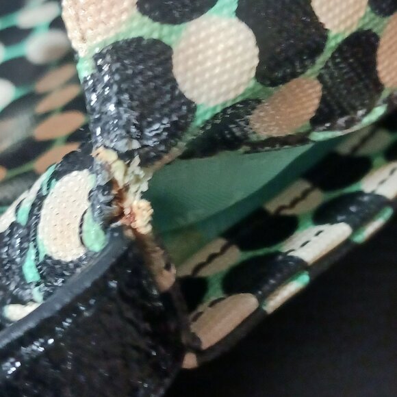 Kate Spade Dundee Drive Alec Flap Pocket Crossbody Bag Mint Polka Dot Purse - Picture 9 of 15